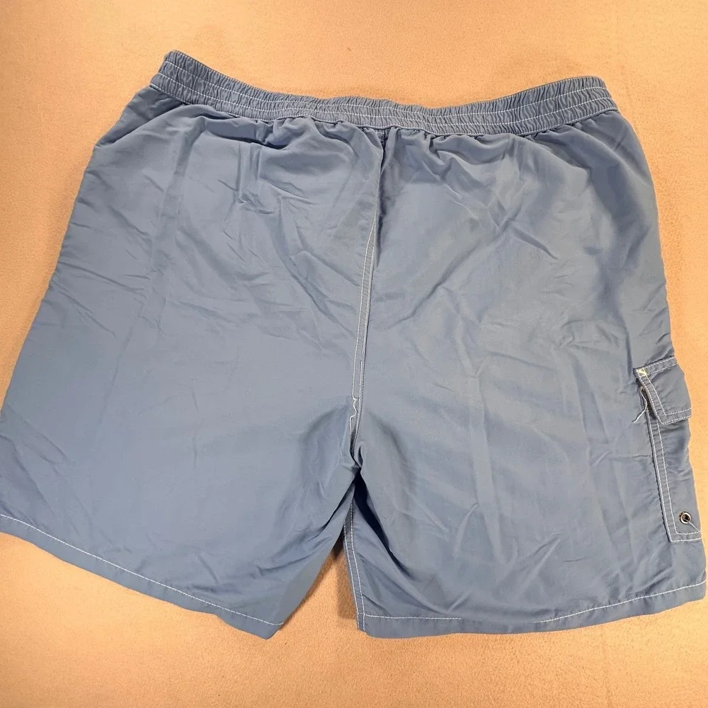 Polo Ralph Lauren Mens XL Swim Trunks Blue Cargo Pocket Board Shorts Pony Logo